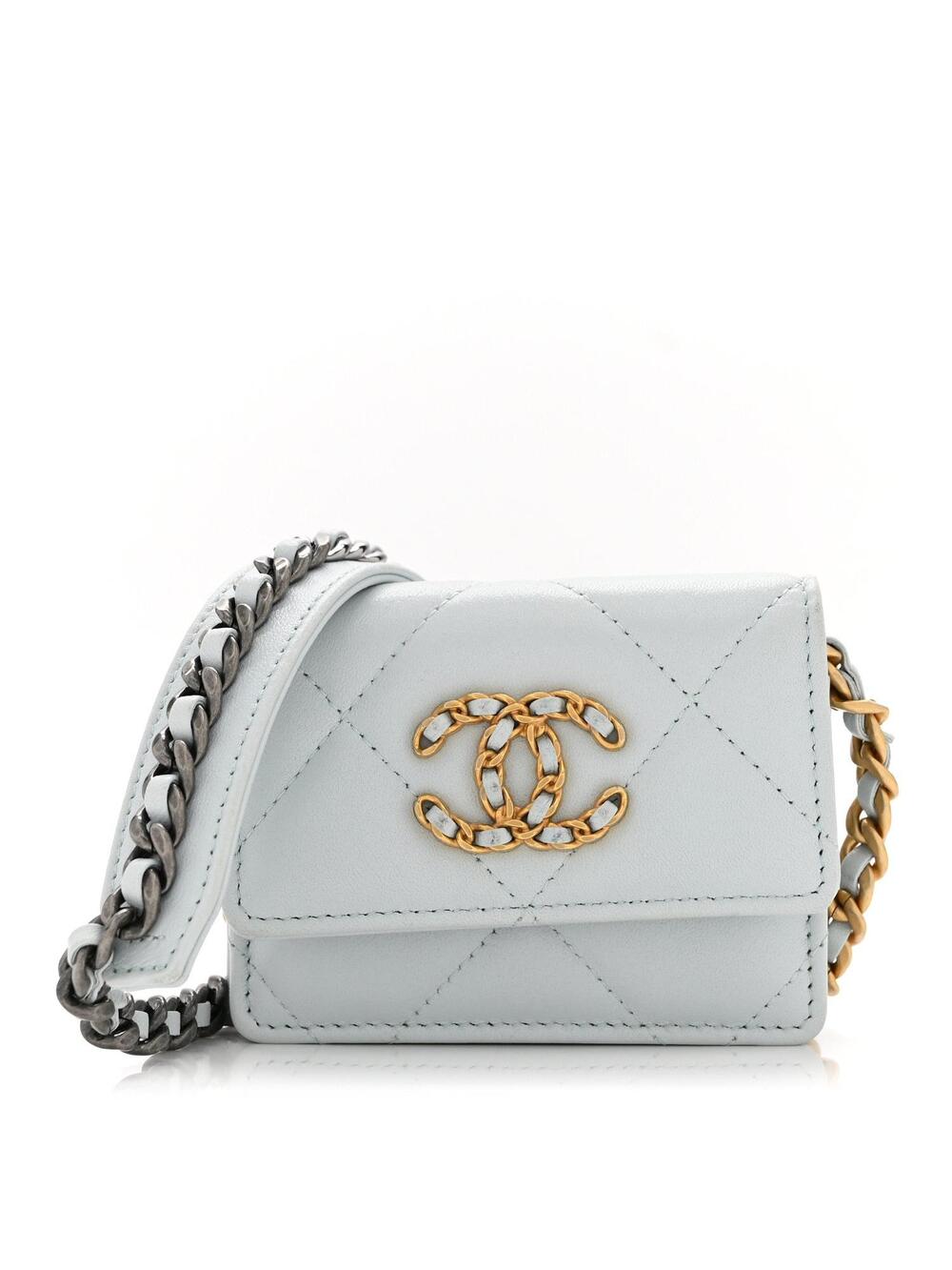 Lambskin Quilted Chanel 19 Flap Card #270129C15B